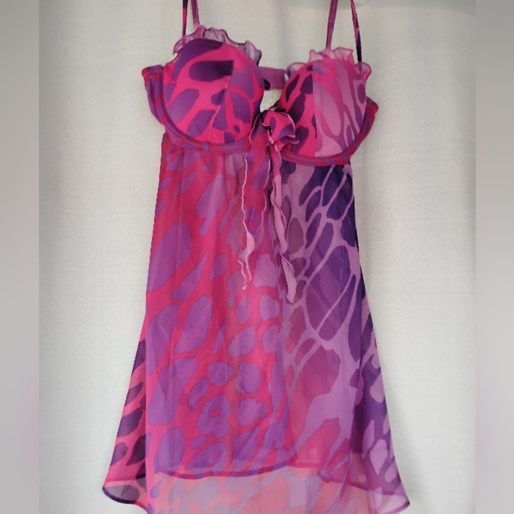 La SENZA Pink and Purple Patterned Chemise